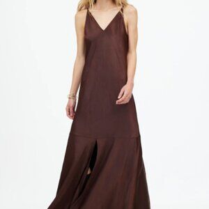 Madewell Satin Sleeveless Maxi Slip Dress, NWT